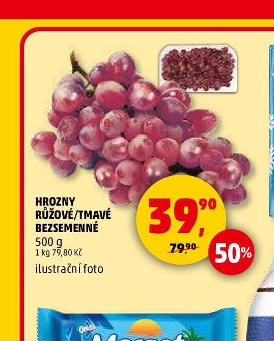 Hrozny růžové/tmavé bezsemenné