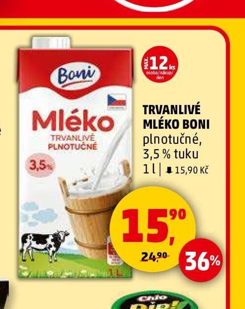 Trvanlivé mléko Boni