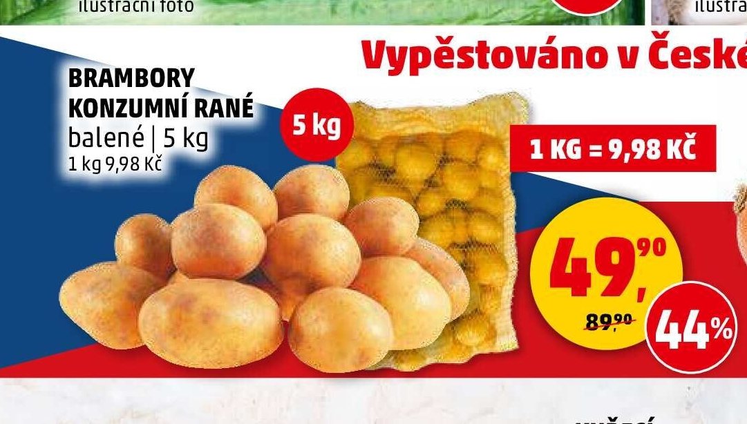BRAMBORY KONZUMNÍ RANÉ balené