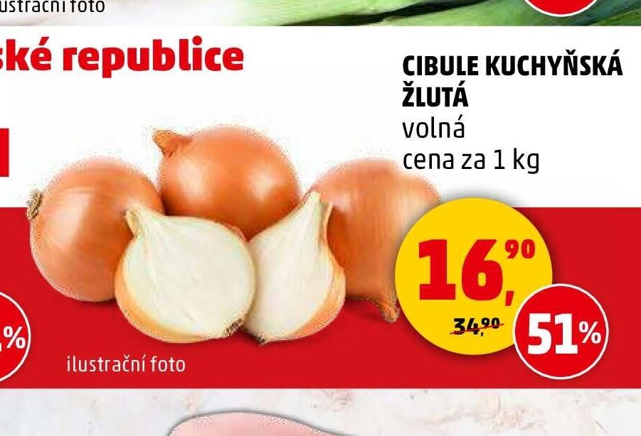 CIBULE KUCHYŇSKÁ ŽLUTÁ volná