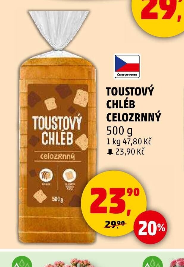 TOUSTOVÝ CHLÉB CELOZRNNÝ