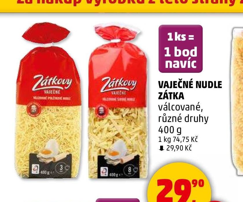 Vaječné nudle Zátka