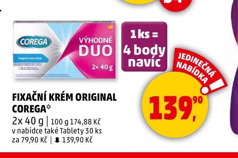 Fixační krém Original Corega