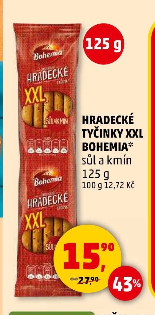 HRADECKÉ TYČINKY XXL BOHEMIA