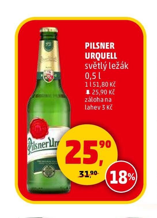 Pilsner Urquell světlý ležák 0,5 l