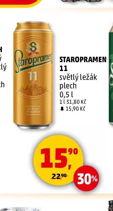 Staropramen 11 světlý ležák 0,5 l