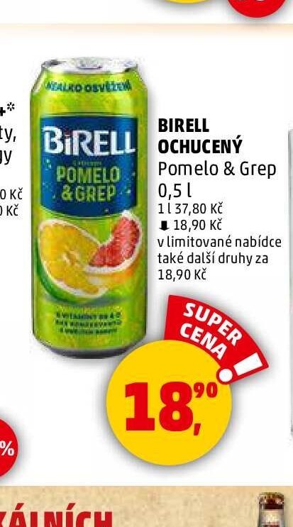 Birell ochucený Pomelo & Grep 0,5 l