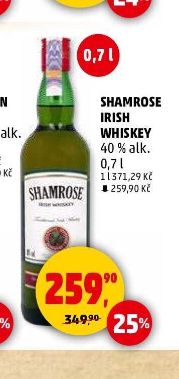 Shamrose Irish Whiskey 40 % alk. 0,7 l