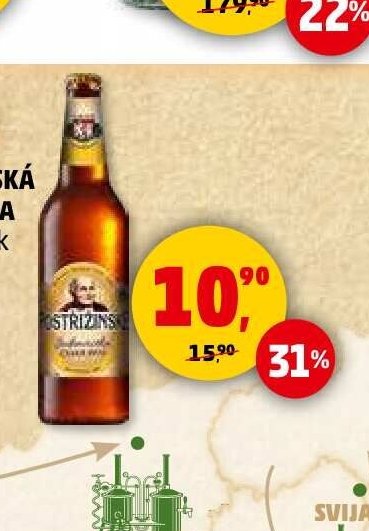 Postřižinská jedenáctka světlý ležák 0,5 l