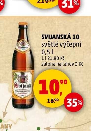 Svijanská 10 světlé výčepní 0,5 l