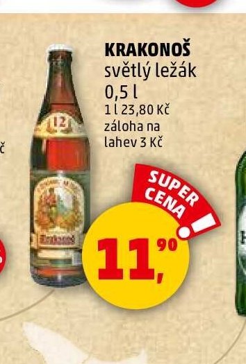 Krakonoš světlý ležák 0,5 l
