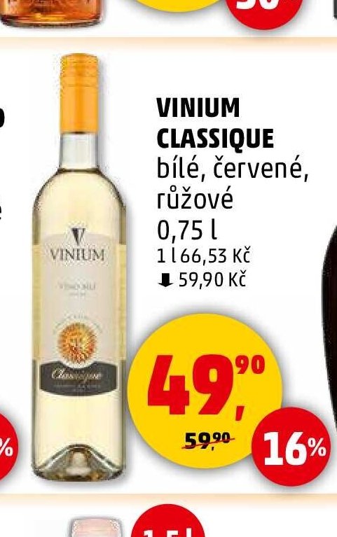VINIUM CLASSIQUE bílé, červené, růžové