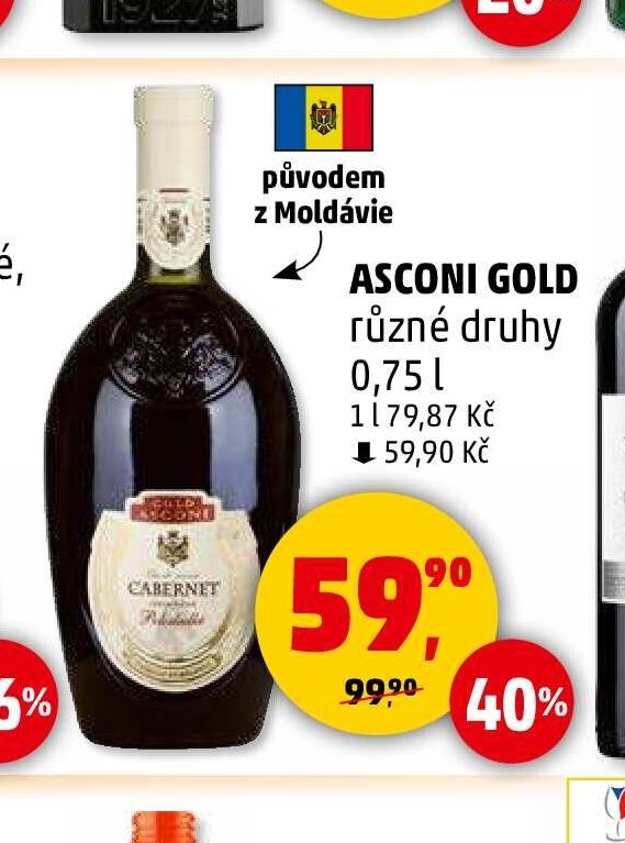 ASCONI GOLD různé druhy