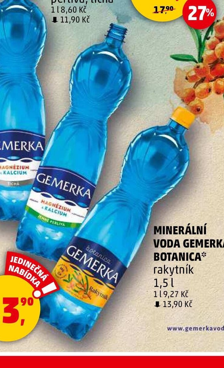 Minerální voda Gemerka Botanica