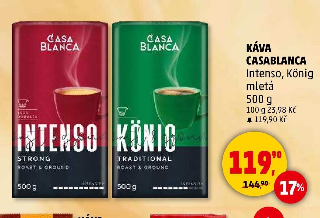 Káva Casa Blanca Intenso, König mletá 500 g