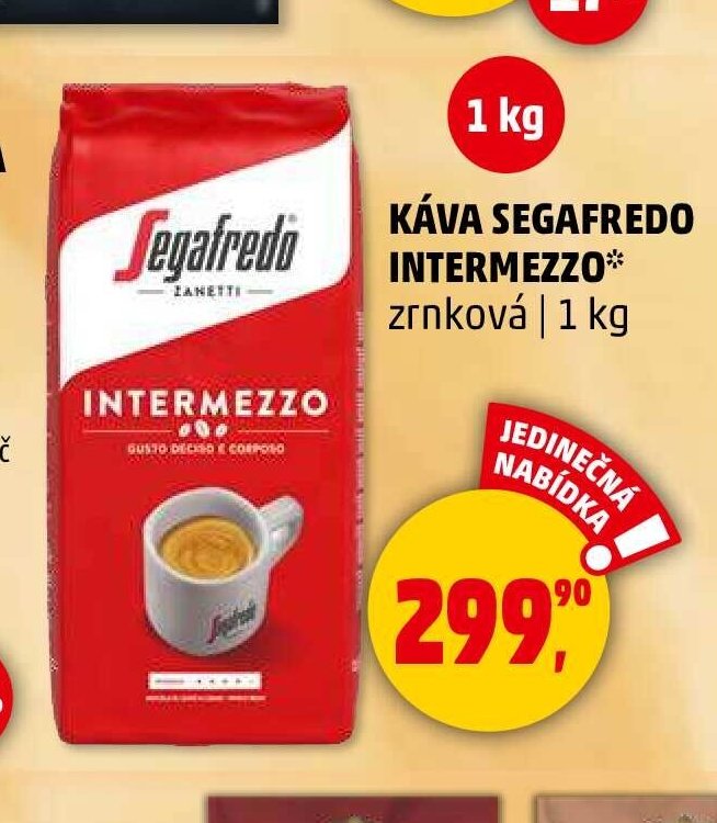 Káva Segafredo Intermezzo zrnková 1 kg