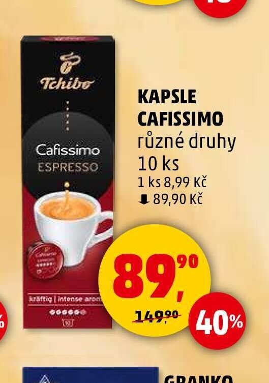 Kapsle Cafissimo různé druhy 10 ks