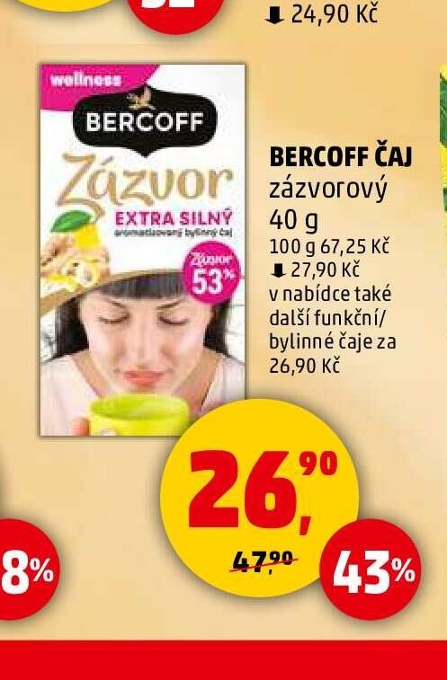 Bercoff čaj zázvorový 40 g
