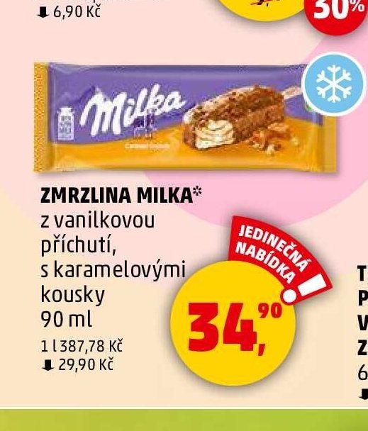 ZMRLZINA MILKA* z vanilkovou příchutí, s karamelovými kousky 90 ml - Penny Market akcniletaky.com