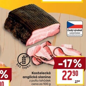 Anglická slanina kostelecká
