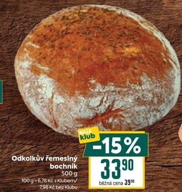 Chléb řemeslný bochník Odkolek