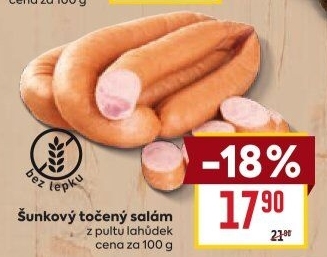 Salám šunkový točený