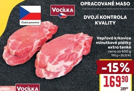Vepřová krkovice bez kosti Vocílka