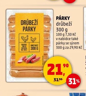 Párky drůbeží