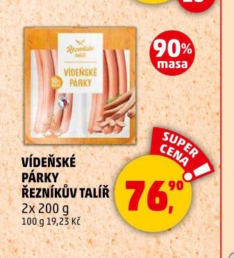 Vídeňské párky Řezníkův talíř