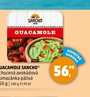 GUACAMOLE SANCHO ochucená avokádová pomazánka pálivá HOT - Penny Market akcniletaky.com