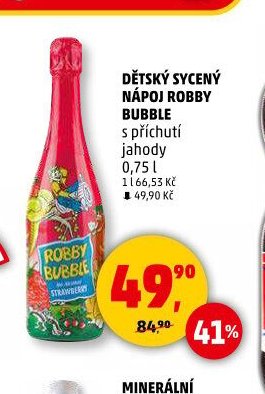 Dětský sycený nápoj Robby Bubble