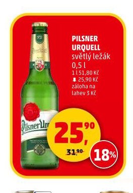 Pilsner Urquell světlý ležák 0,5 l