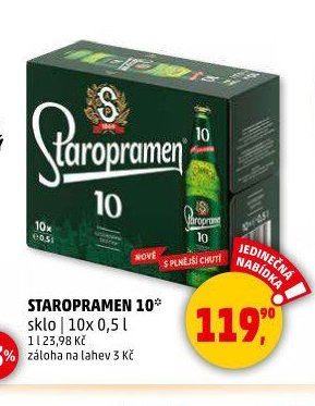 Staropramen 10 sklo 10x 0,5 l