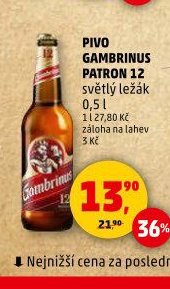 Gambrinus Patron 12 světlý ležák 0,5 l
