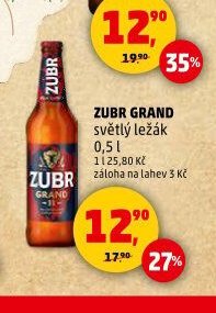 Zubr Grand světlý ležák 0,5 l