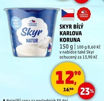 Dezert zakysaný bílý Skyr Karlova Koruna