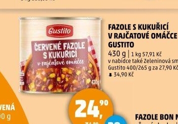 Fazole s kukuřicí v omáčce Gustito