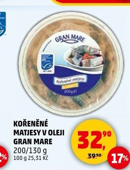 Matjesy kořeněné v oleji Gran Mare