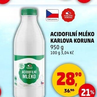 Mléko acidofilní Karlova Koruna