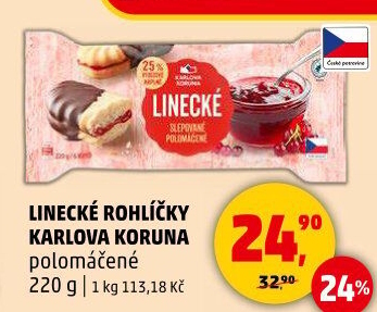 Rohlíčky linecké Karlova Koruna