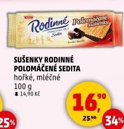 Sušenky Rodinné polomáčené Sedita