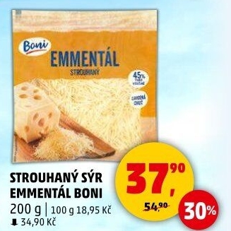 Sýr Ementál strouhaný Boni