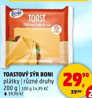 Sýr tavený toast Boni
