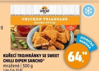 Sýrové trojhránky mražené s dipem Sancho