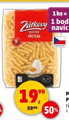 Těstoviny vaječné Zátkovy