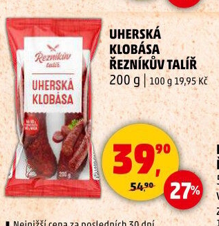 Uherská klobása Řezníkův talíř