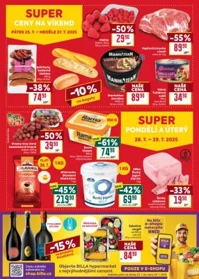 akční leták BILLA 23.7.2025-29.7.2025