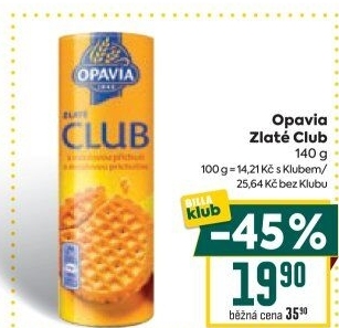 Sušenky Zlaté Club Opavia