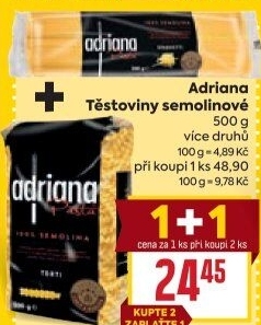 Těstoviny semolinové Adriana