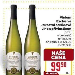 Vína Vinium Exclusive Morava Velké Pavlovice - přívlastková